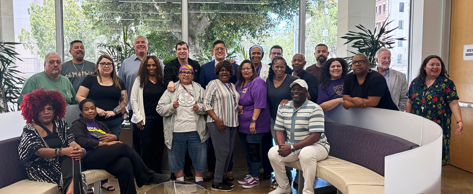 SEIU 721 Bargaining Policy Committee with David Green and Edward Yen at Wilshire HQ boardroom