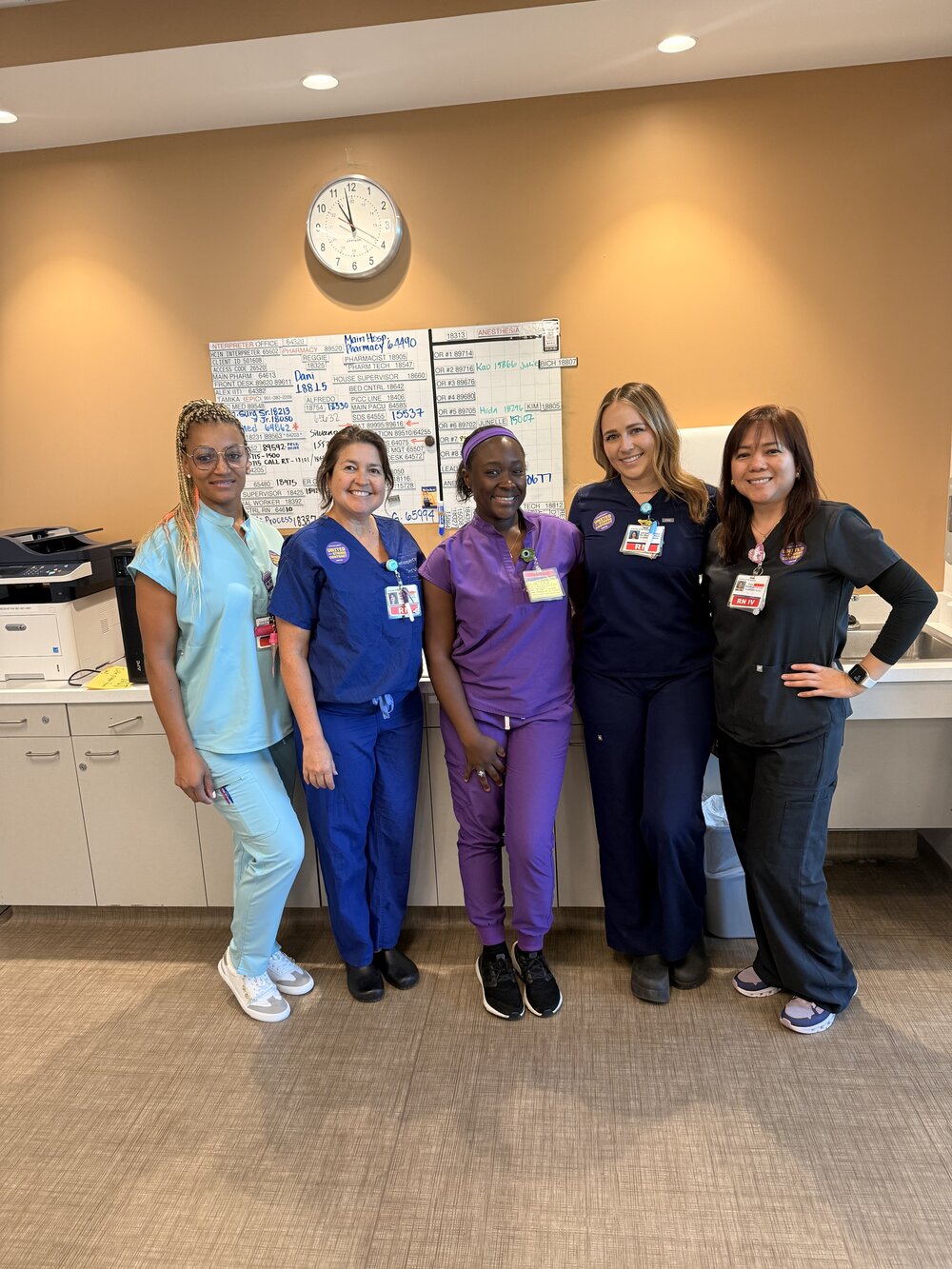 Riverside County nursing team stickered up in solidarity