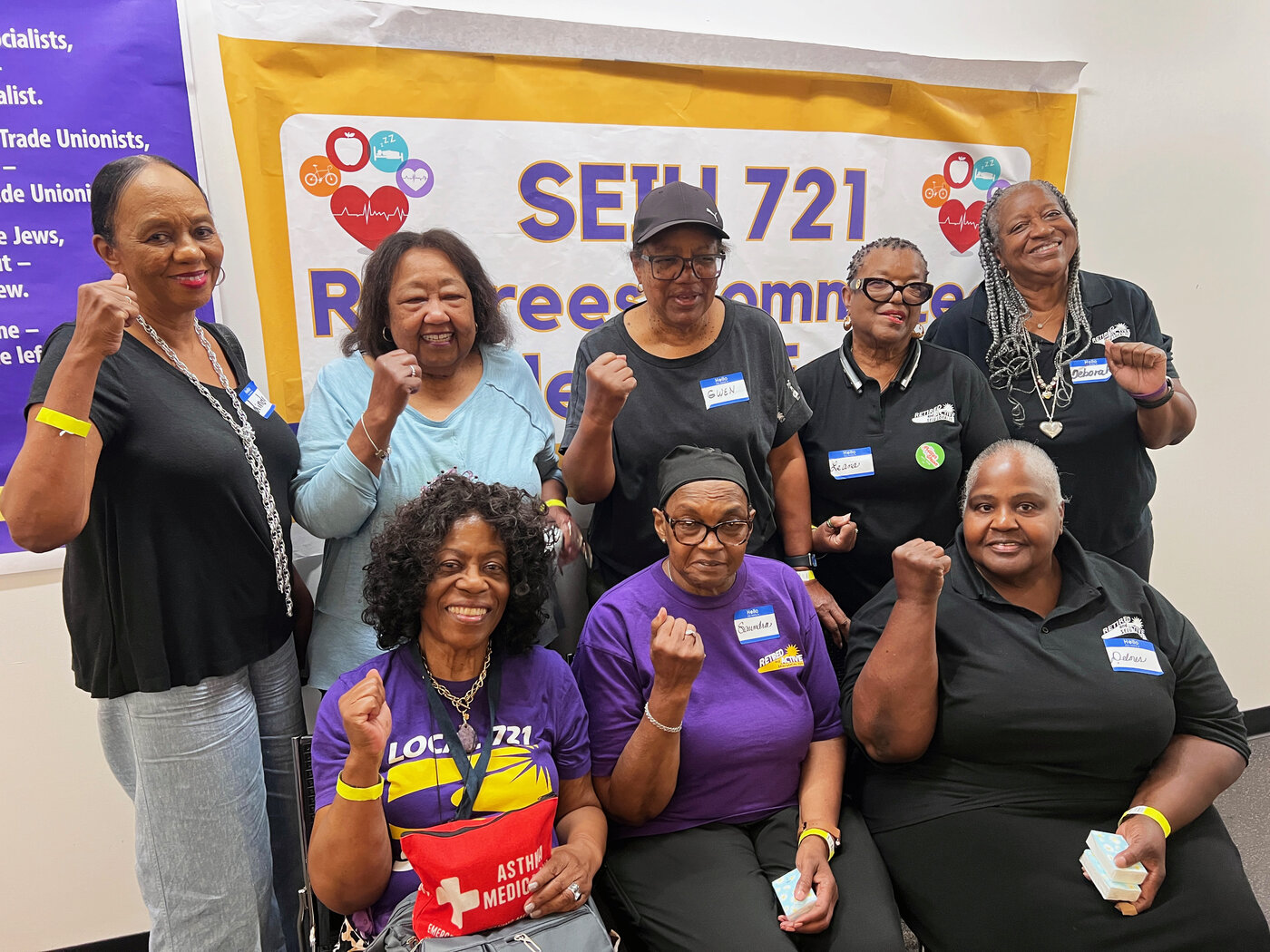SEIU 721 Retirees Chapter members gathered at a health fair