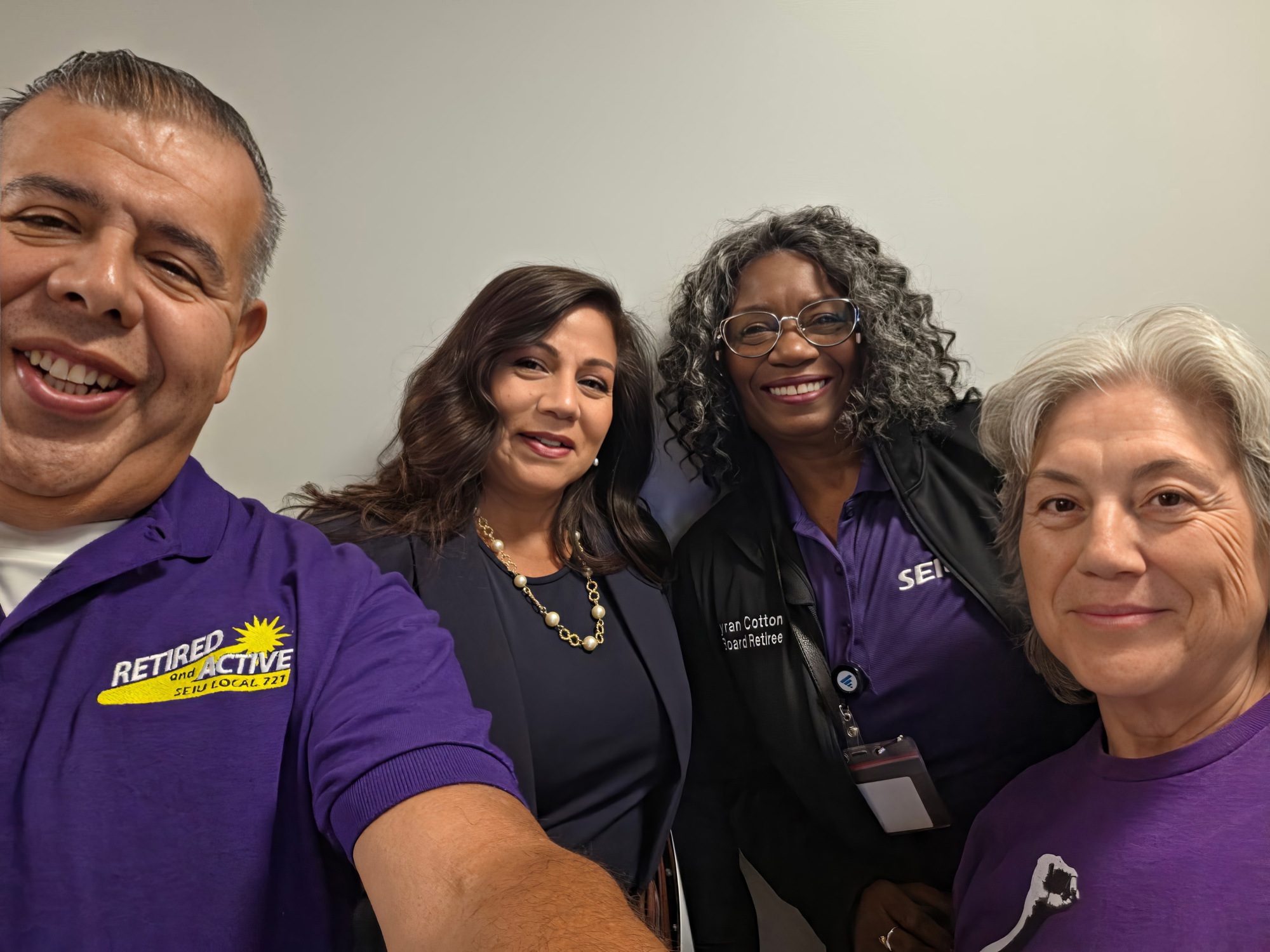 SEIU 721 Retirees Committee celebrating recognition