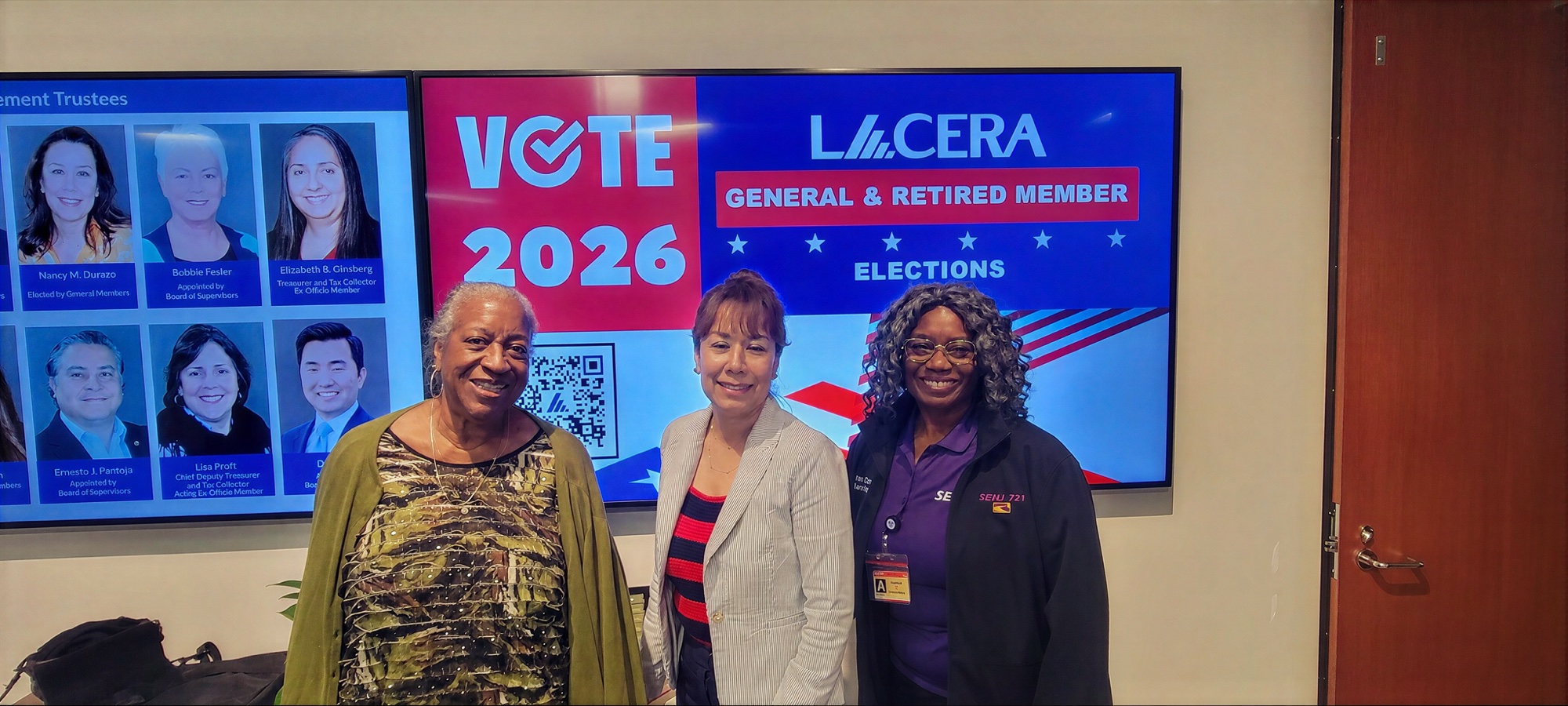 Retiree leaders with LACERA officials