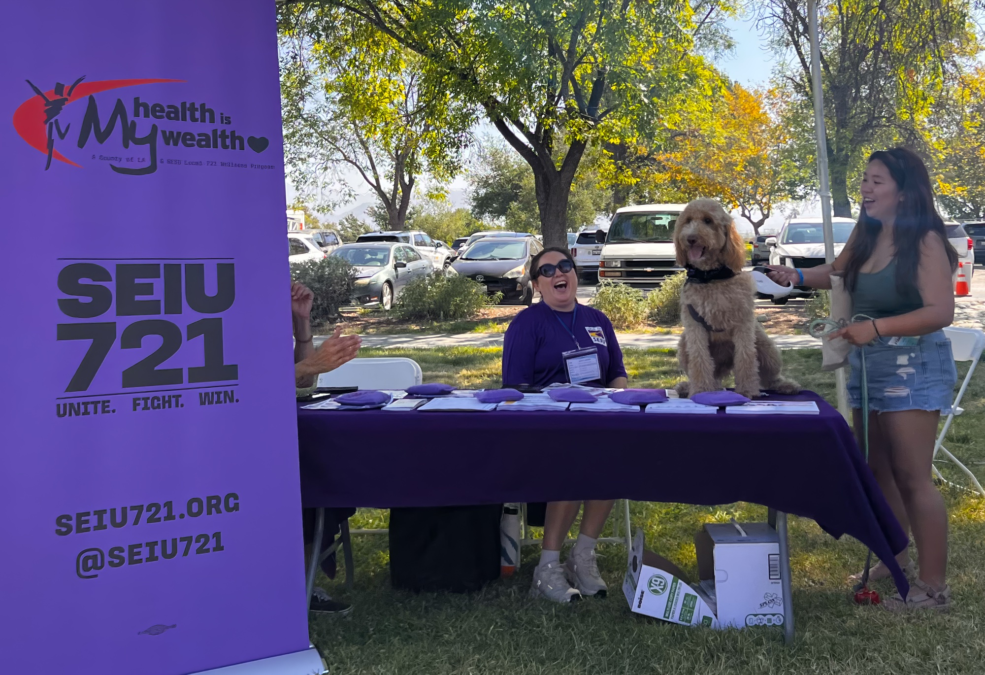 SEIU 721 members and families gather at Wellness in Motion at Santa Fe Dam