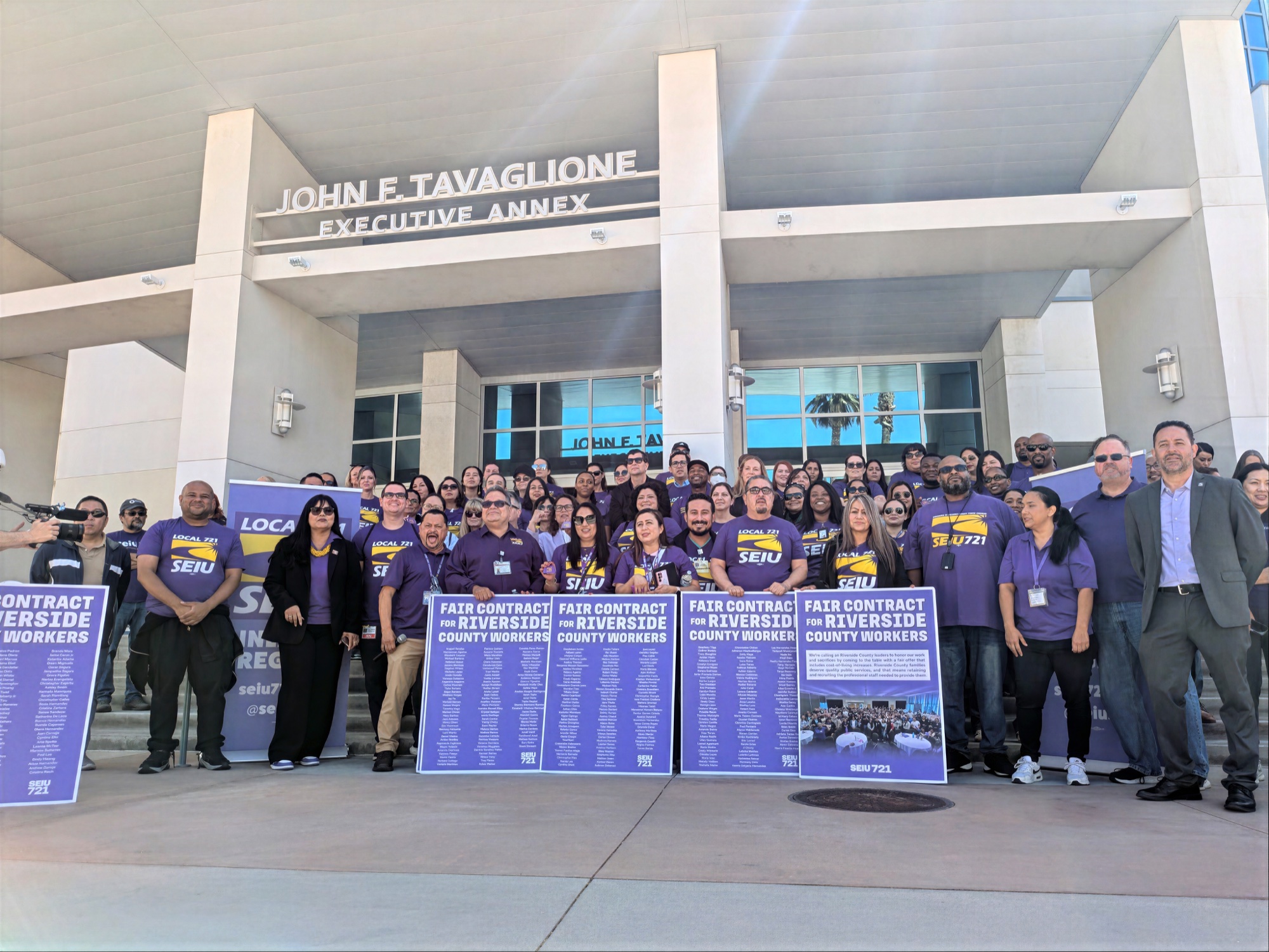 SEIU 721 Riverside County members address the Board of Supervisors