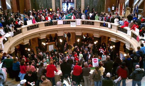 SEIU Healthcare WI Members at Madison Protests