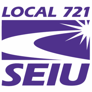 SEIU 721 White and Purple Logo