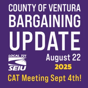 Featured image for Ventura County bargaining update for August 22, 2025 and mentions CAT meeting on Sept 4