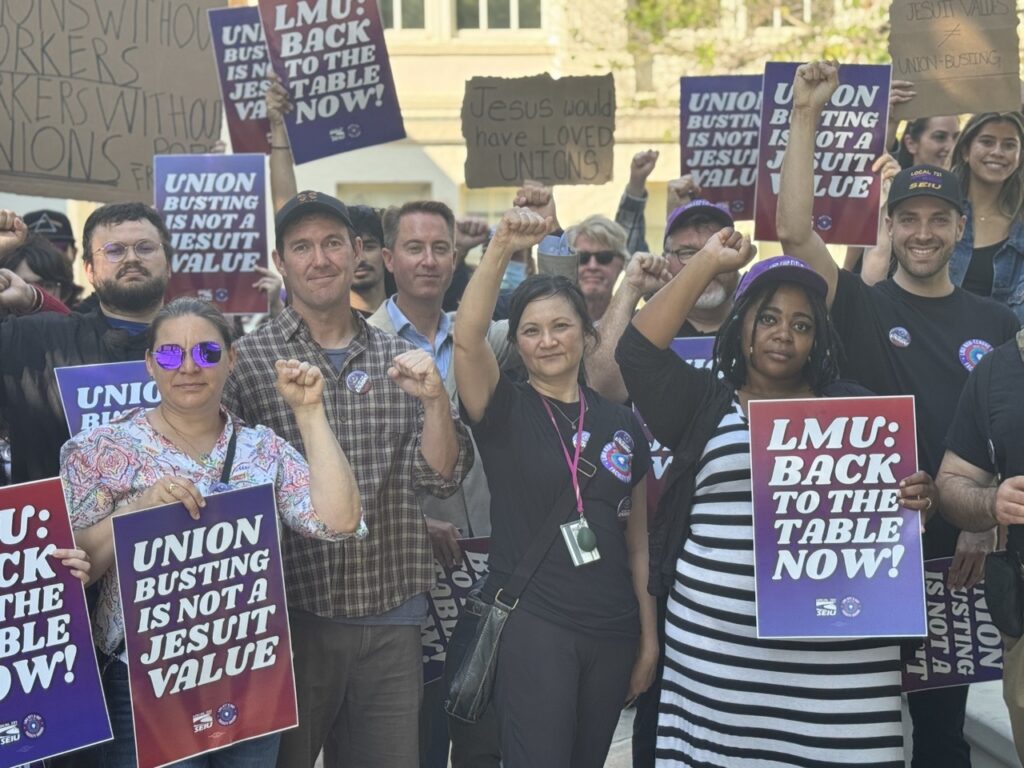 LMU - faculty union rally - 9.16.25