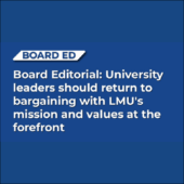 LMU Loyolan Exec board piece