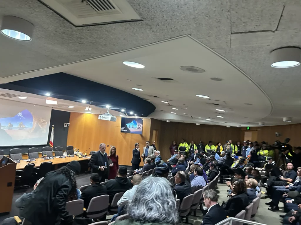 IMG_2205 A full house at the LAWA commission meeting chambers. People sitting down waiting for the meeting to start.